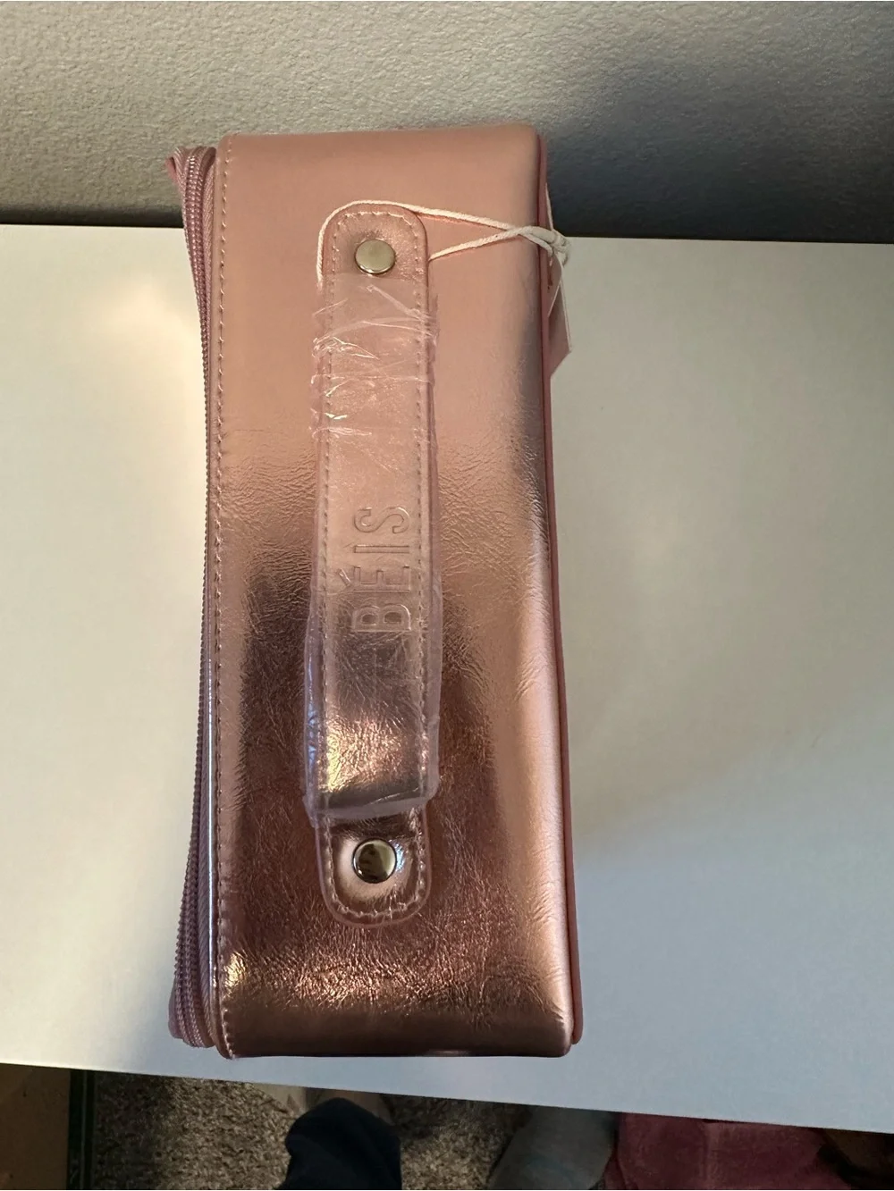 Limited Edition BEIS Rose Gold Metallic Cosmetic Case